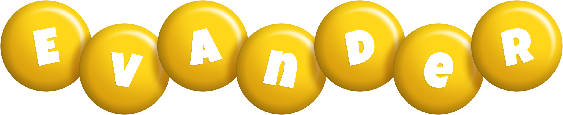 Evander candy-yellow logo