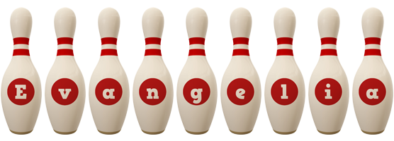 Evangelia bowling-pin logo