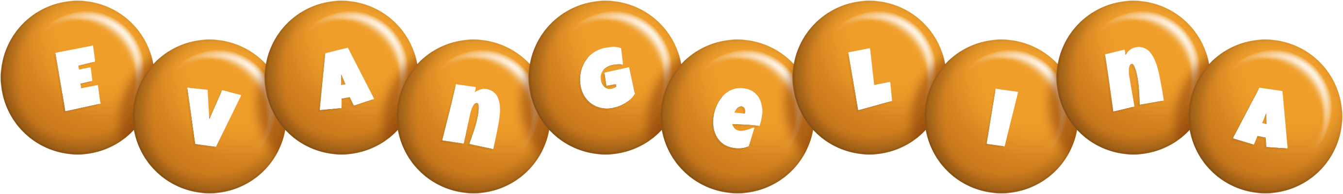 Evangelina candy-orange logo