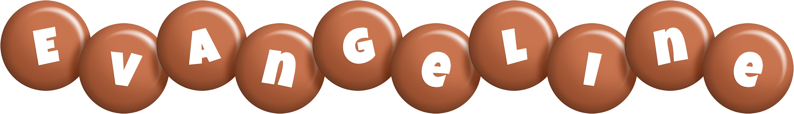 Evangeline candy-brown logo
