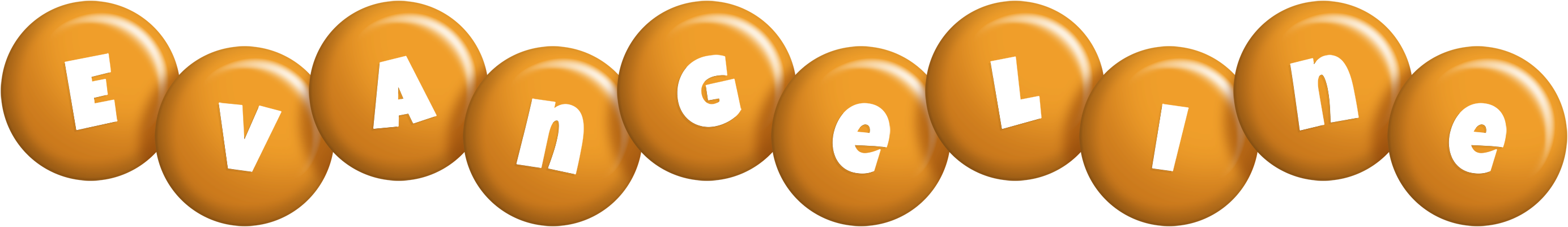 Evangeline candy-orange logo