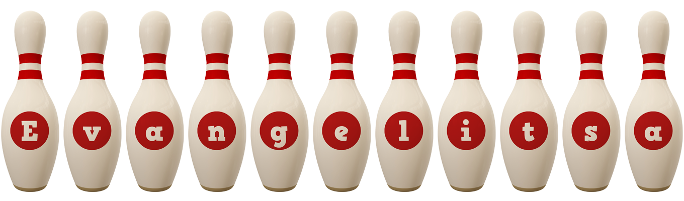 Evangelitsa bowling-pin logo