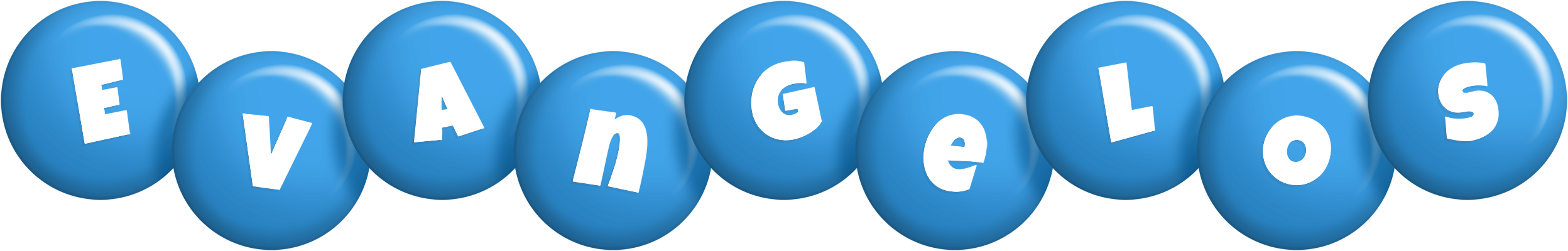 Evangelos candy-blue logo