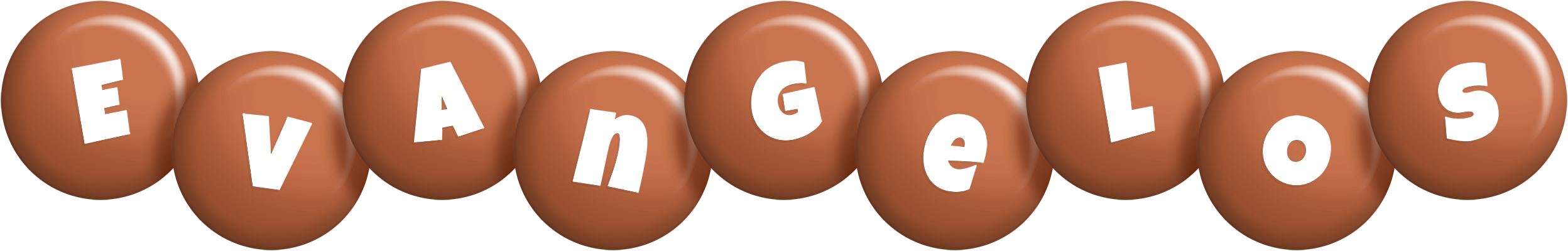 Evangelos candy-brown logo