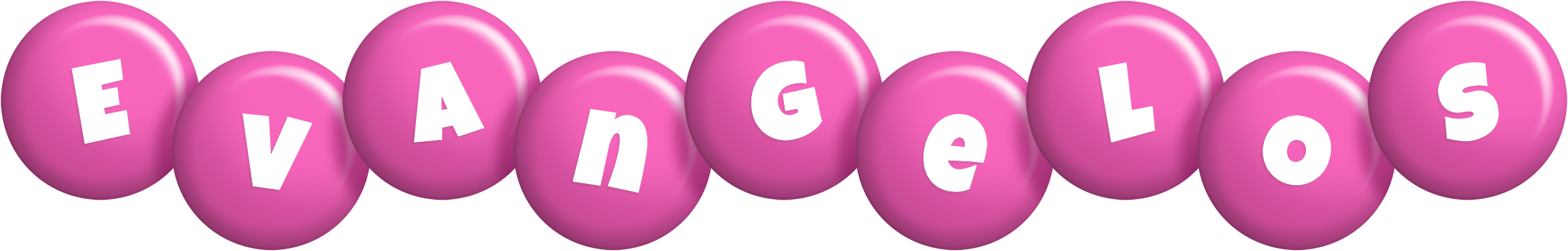 Evangelos candy-pink logo