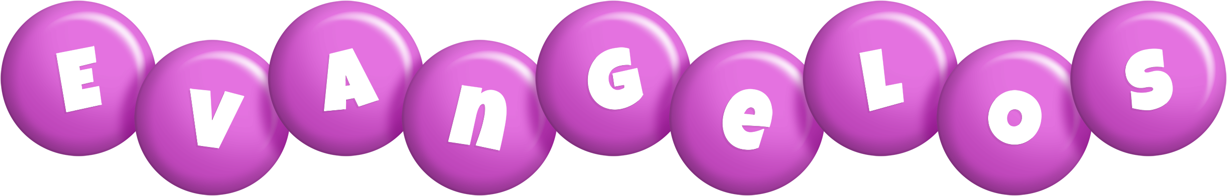 Evangelos candy-purple logo