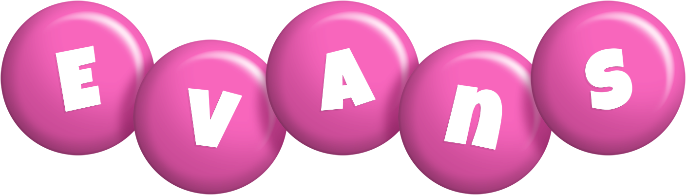Evans candy-pink logo