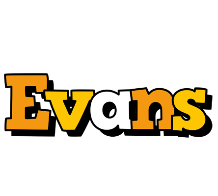Evans cartoon logo