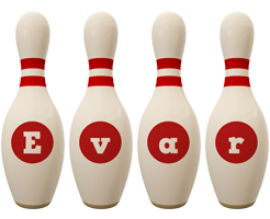 Evar bowling-pin logo