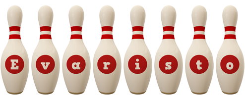 Evaristo bowling-pin logo