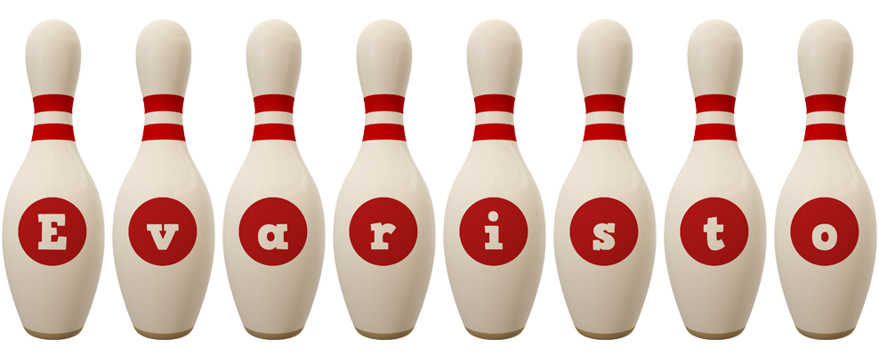 Evaristo bowling-pin logo
