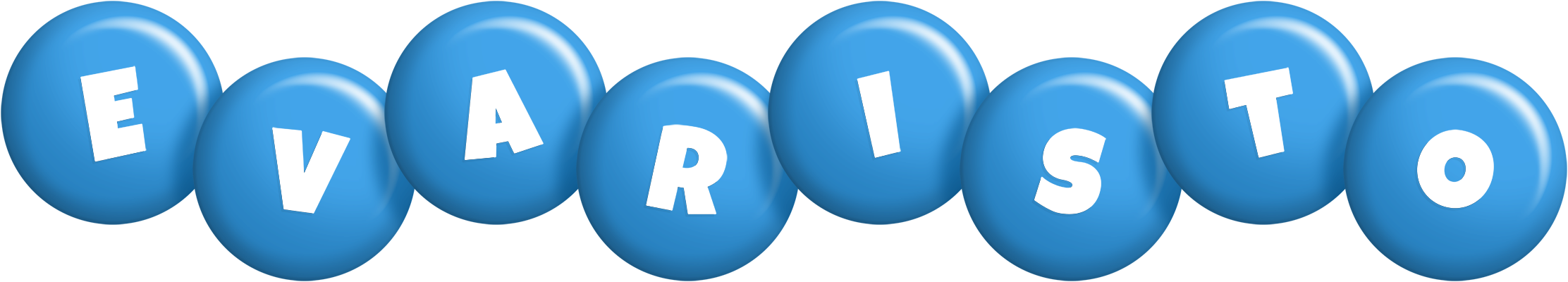 Evaristo candy-blue logo