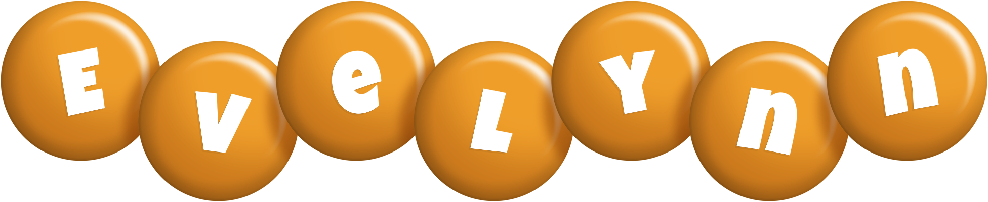 Evelynn candy-orange logo