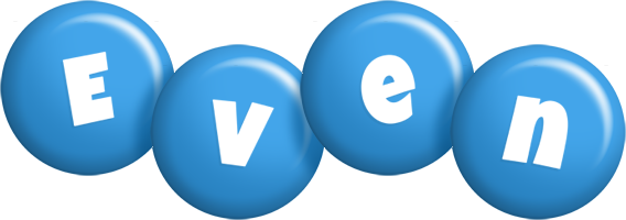 Even candy-blue logo