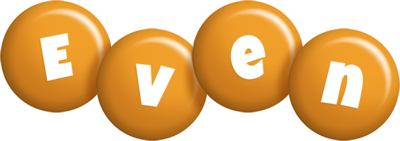 Even candy-orange logo