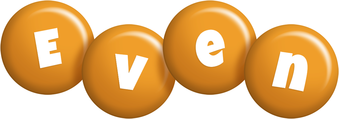 Even candy-orange logo
