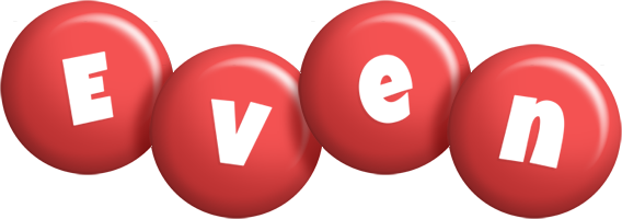 Even candy-red logo