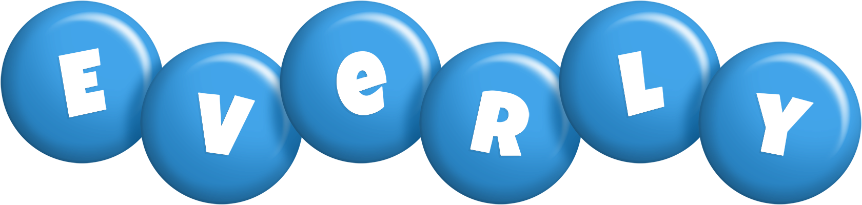 Everly candy-blue logo