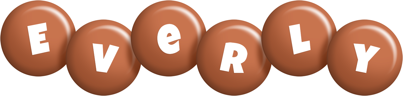 Everly candy-brown logo
