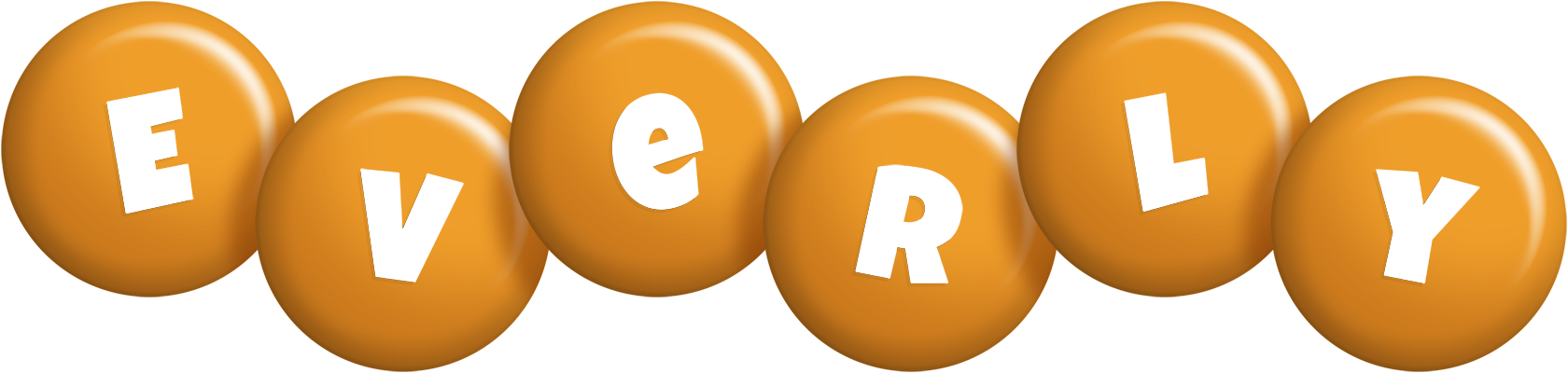 Everly candy-orange logo