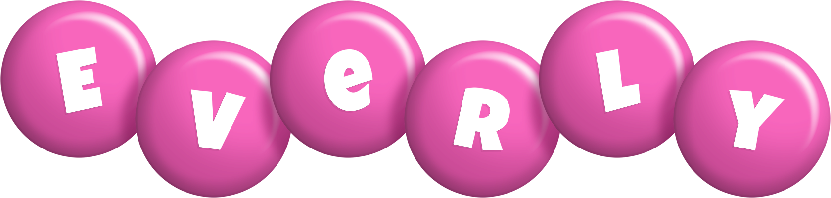 Everly candy-pink logo