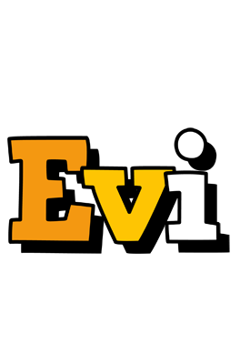 Evi cartoon logo