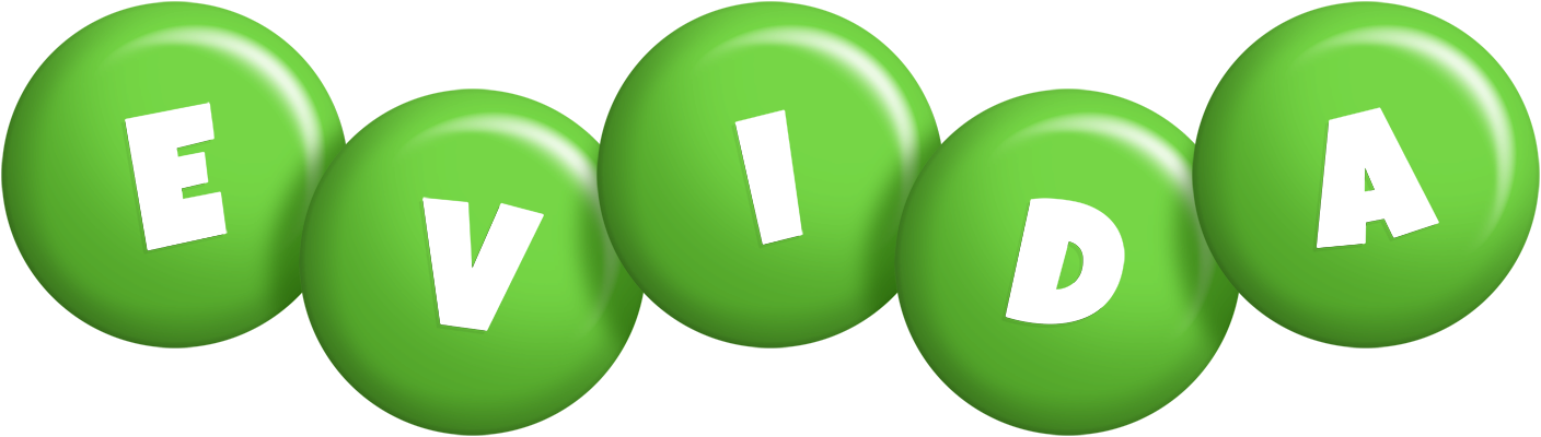 Evida candy-green logo