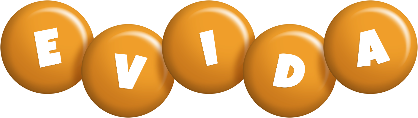 Evida candy-orange logo