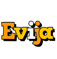 Evija cartoon logo