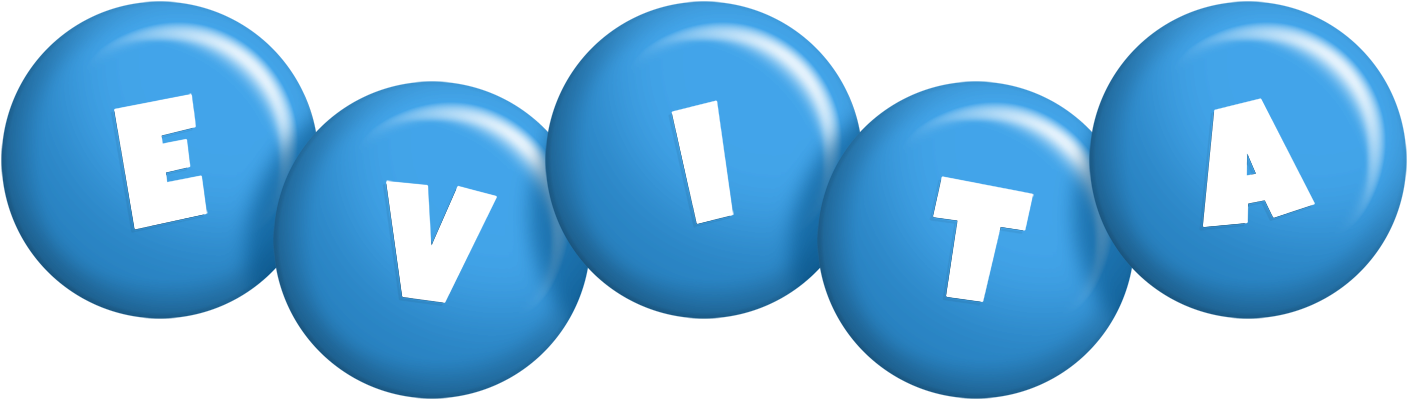 Evita candy-blue logo