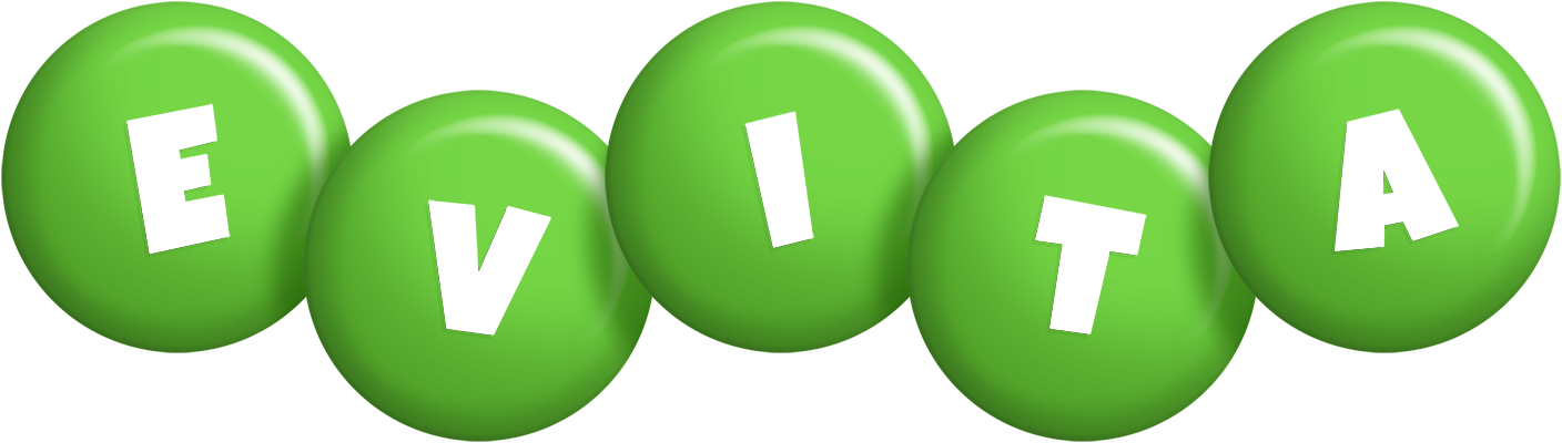 Evita candy-green logo