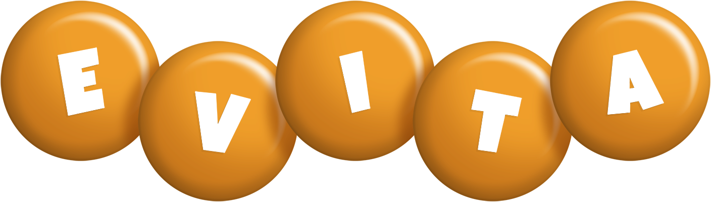 Evita candy-orange logo