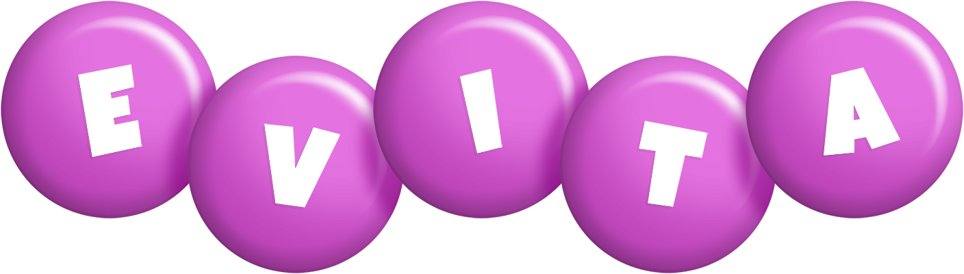 Evita candy-purple logo