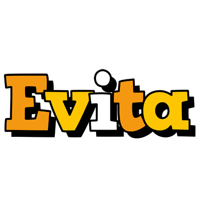 Evita cartoon logo