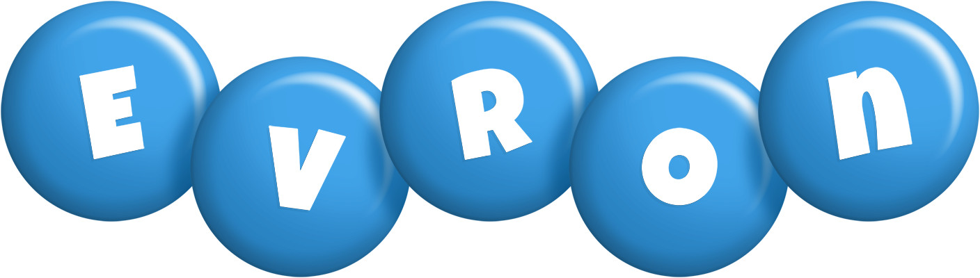 Evron candy-blue logo