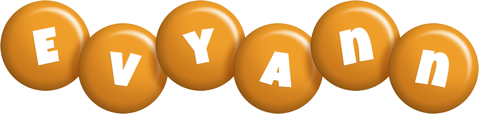 Evyann candy-orange logo