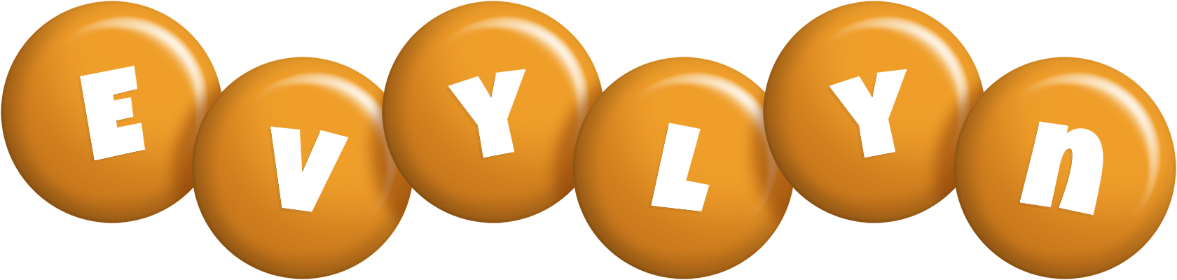 Evylyn candy-orange logo