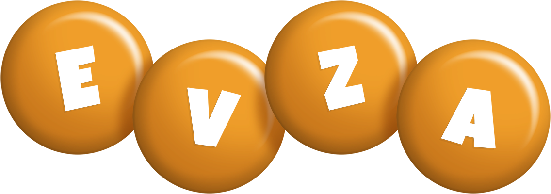 Evza candy-orange logo