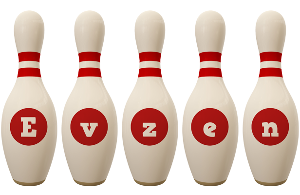 Evzen bowling-pin logo
