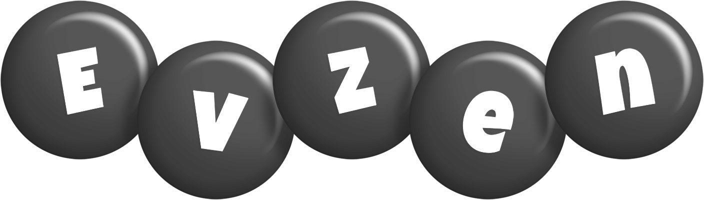 Evzen candy-black logo