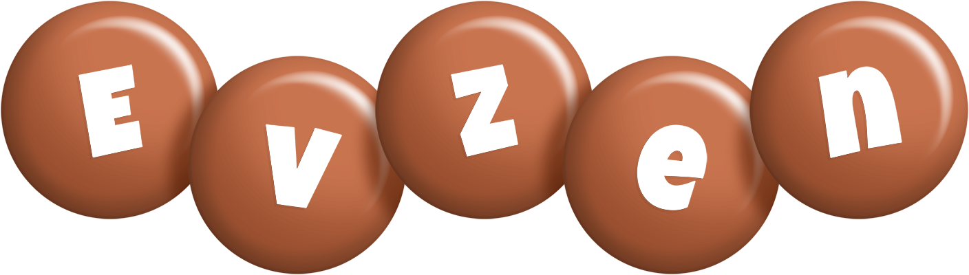Evzen candy-brown logo