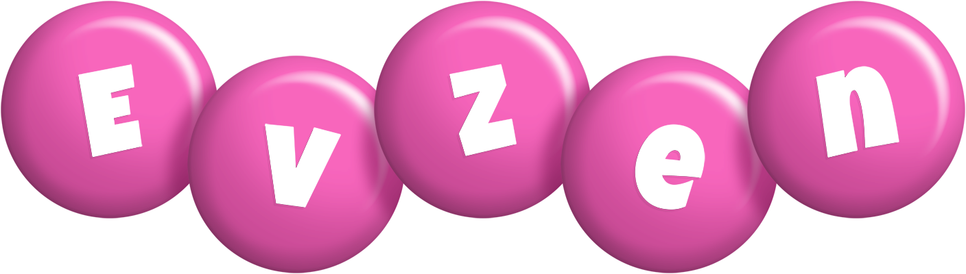 Evzen candy-pink logo