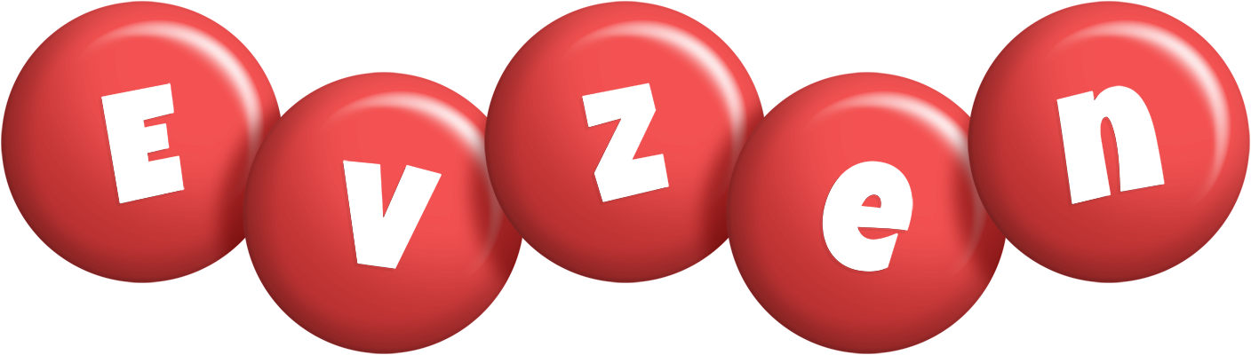 Evzen candy-red logo