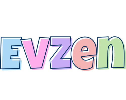 Evzen pastel logo