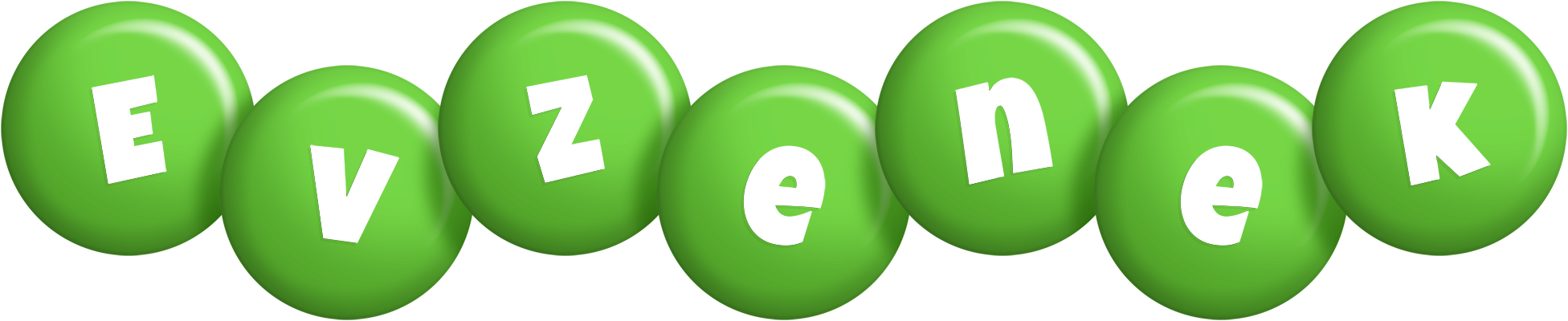 Evzenek candy-green logo