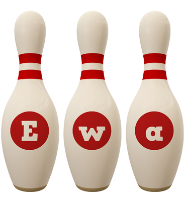 Ewa bowling-pin logo