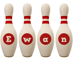 Ewan bowling-pin logo