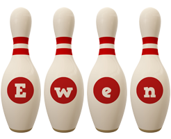 Ewen bowling-pin logo