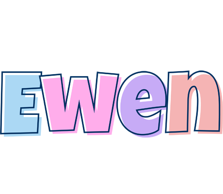 Ewen pastel logo