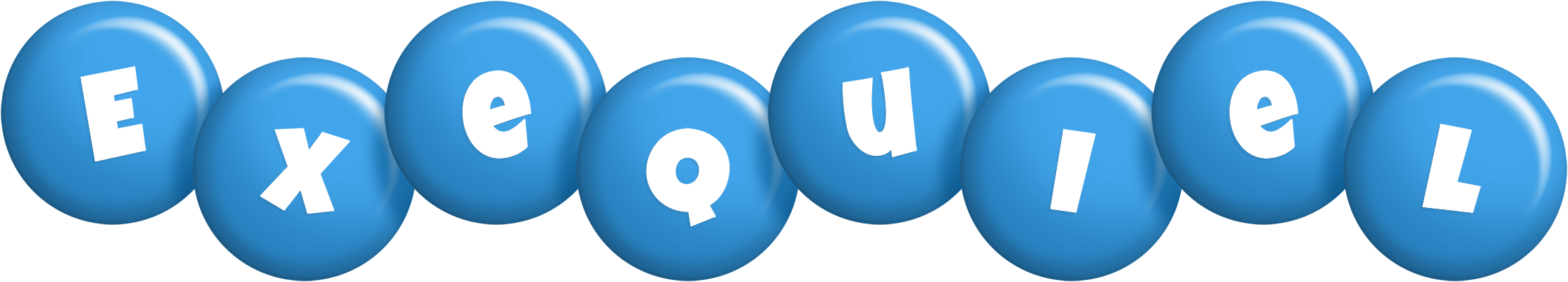 Exequiel candy-blue logo